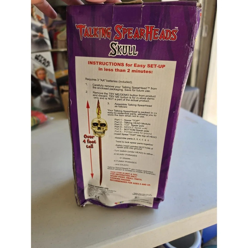 Vtg Talking Spearheaflds Skull Brand New NOS works Perfectly Original Batteries